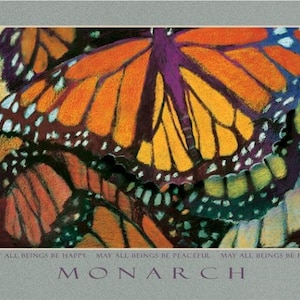 Poster - Monarch butterfly// save species from endangerment//milkweed, diversity farming//pollinators