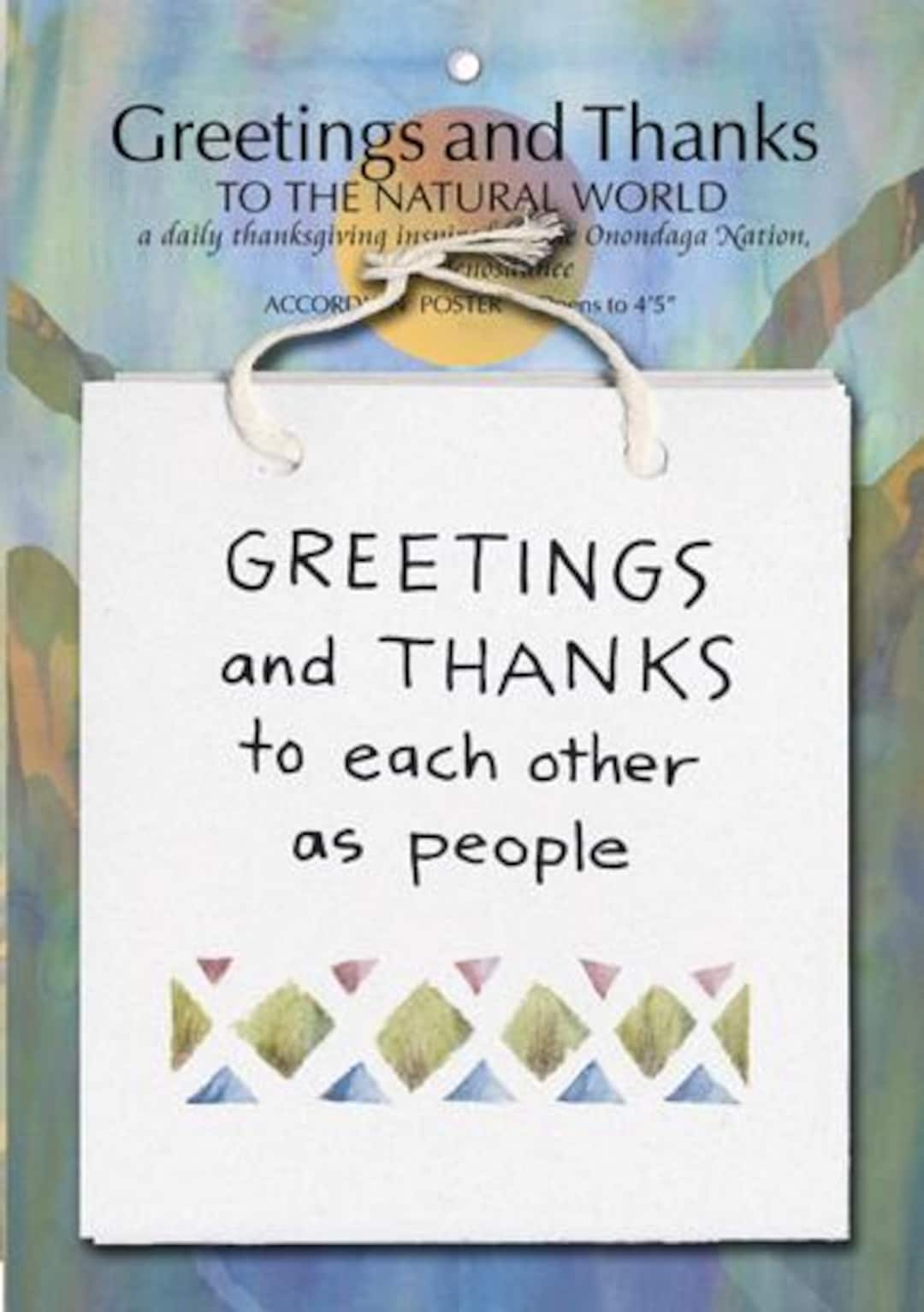 Accordion Poster - Greetings and Thanks//earth,peace.activism