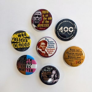 Pin Back Buttons African/American, 5.00 each, 1.75&quot;//Civil Rights //African American Rights//Black History