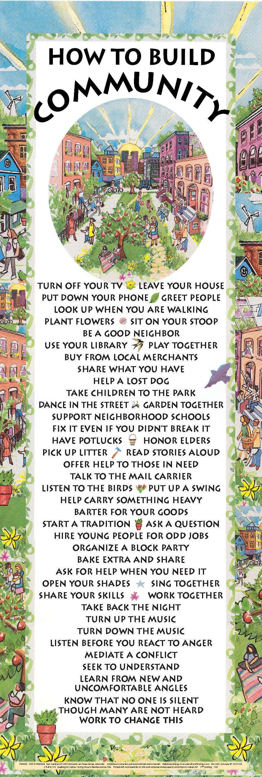 How to Build Community Poster – Social Change Watercolor Art Print - Etsy