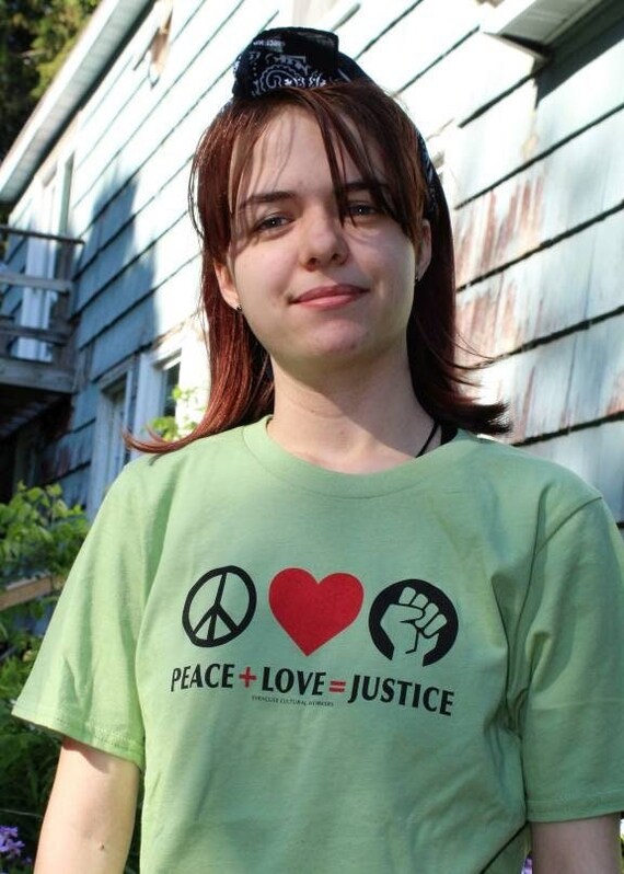 Peace love justice t shirt Clearance