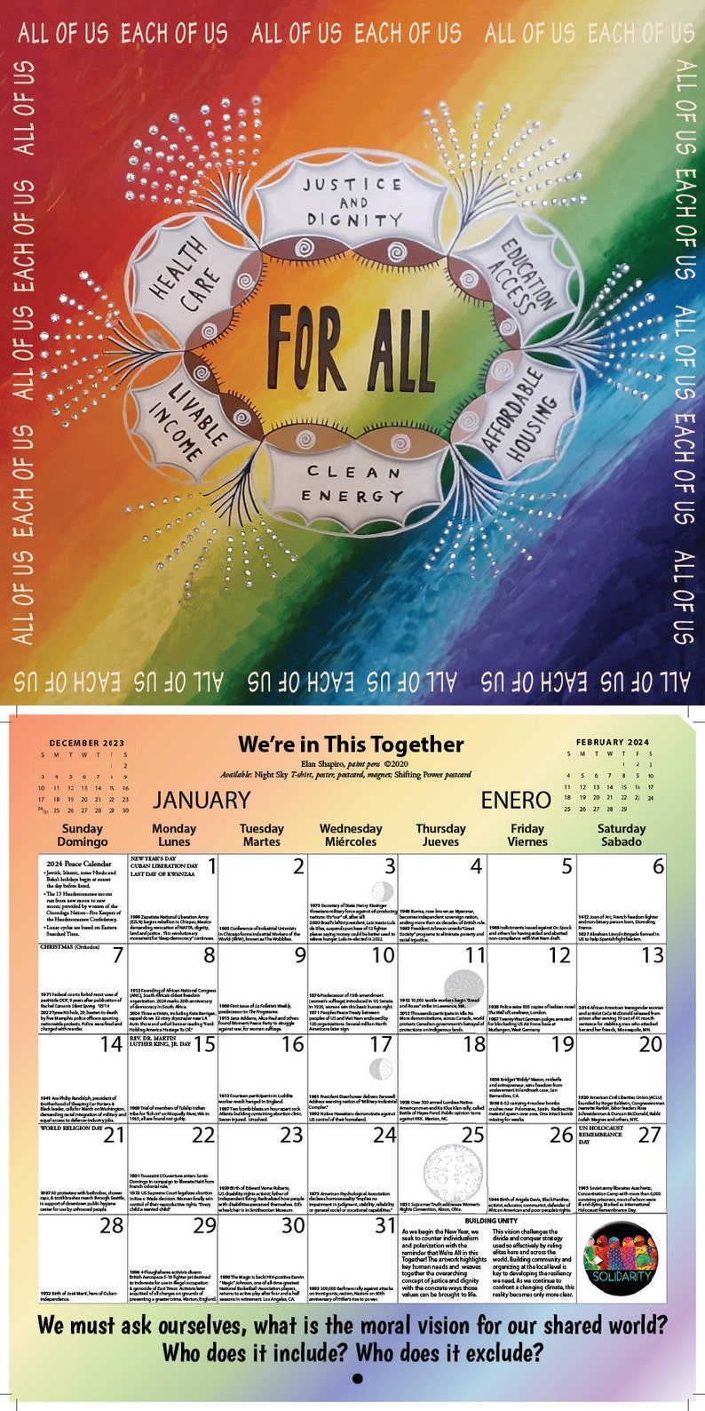Ready for Change in 2025 2025 PEACE Calendar Art for Peace & Social