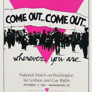 Vintage (new) Poster-Come Out...Come Out Wherever You Are//LGBTQ Dorothy,wizard of oz+ art