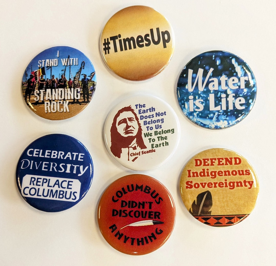 Button Pin - Indigenous, 5.00 Each, 1.75