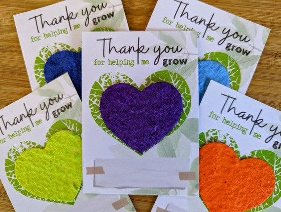 Teacher Appreciation Gift Set - Handmade Flower Bracelet With Thank You Card & Envelope (Adjustable)