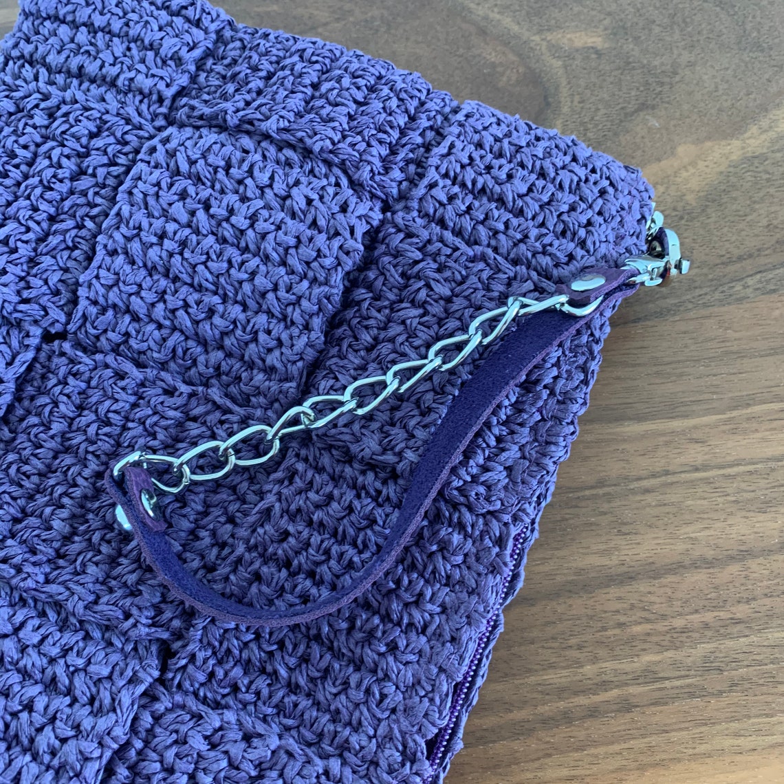 Purple Handmade Design Bag Crochet Bag Knitting Bag Etsy