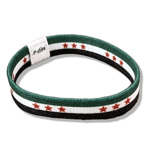 Adjustable Elastic Farbric Sublimation Revolution Syria Flag Wristband Bracelet