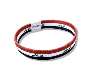 Iraq Flag Adjustable Elastic Farbric Sublimation Wristband Bracelet