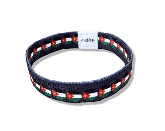 Adjustable Jordan Flag Elastic Farbric Sublimation Wristband Bracelet