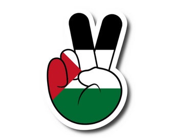 Peace Sign Palestine Flag Sticker