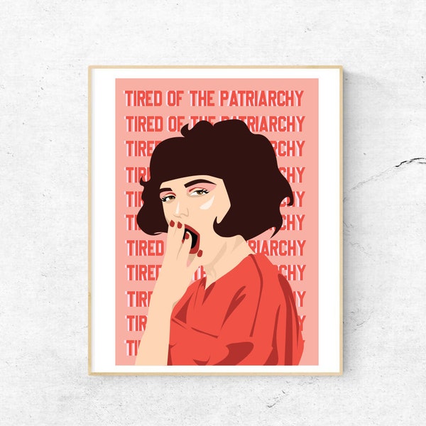 Sassy feministische print/hedendaagse feministische poster/feministische illustratie/feministische kunst aan de muur/cadeau voor feministische/hedendaagse kunst/cadeau voor haar