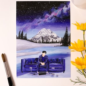 BTS BE Konzeptzimmer Suga Kunstdruck / Suga Fanart / BTS Fanart / K-Pop Kunstdruck