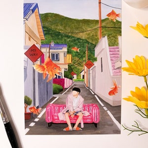 BTS BE Concept Room J-Hope Art Print / J-Hope Fanart / BTS Fanart / K-Pop Art Print