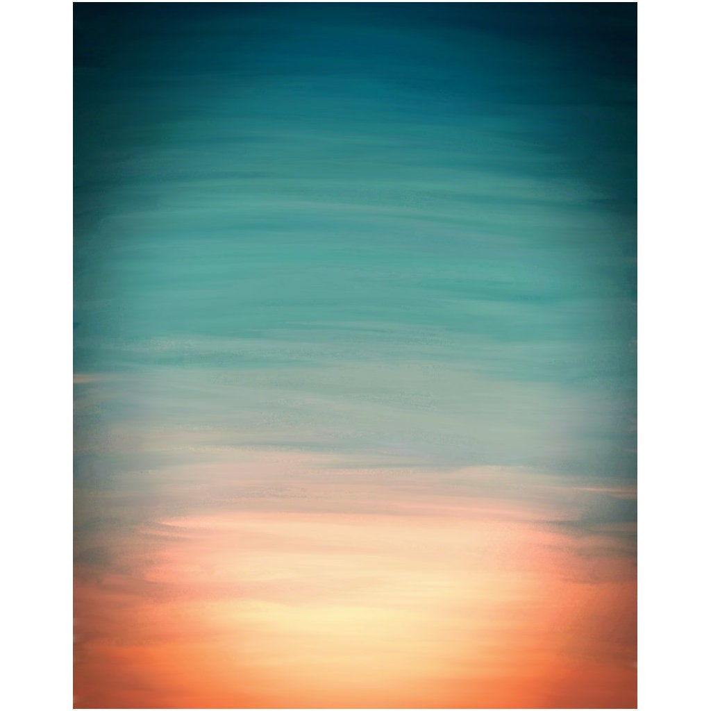 Giclee Art Print Ombre Sunset Abstract Modern Painting Etsy