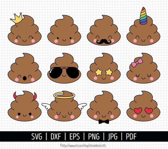 Poop SVG. Poop Emoji Vector Cut Files for Cutting Machine. - Etsy UK