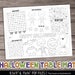 PRINTABLE Halloween Kids Activities Table Mat, Party Games Placemat ...