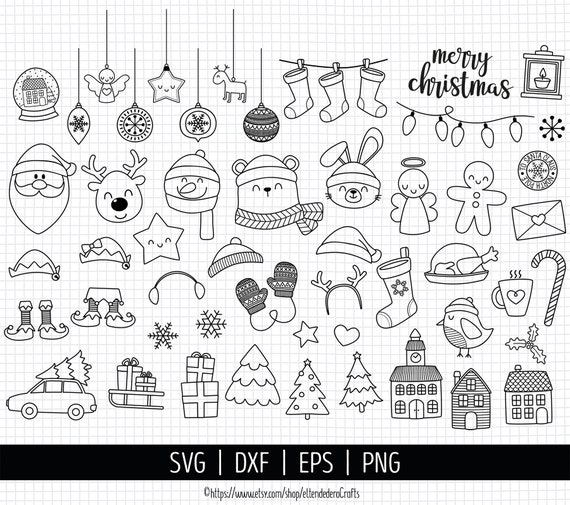 Santa Claus DIY Flour Boot Print Christmas Stencil SVG Cut File By Caty  Catherine