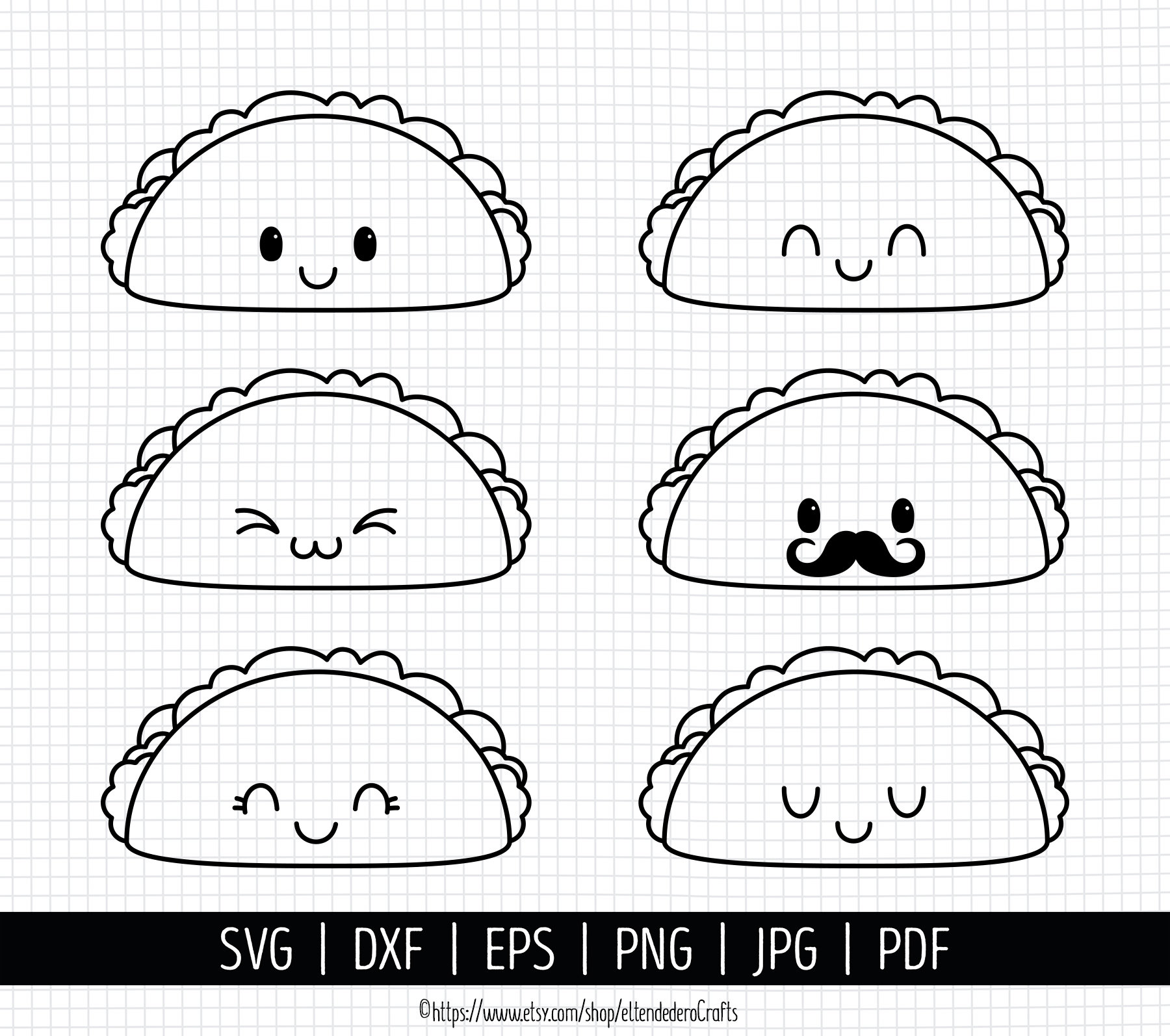 Tacos Clipart Black And White Car