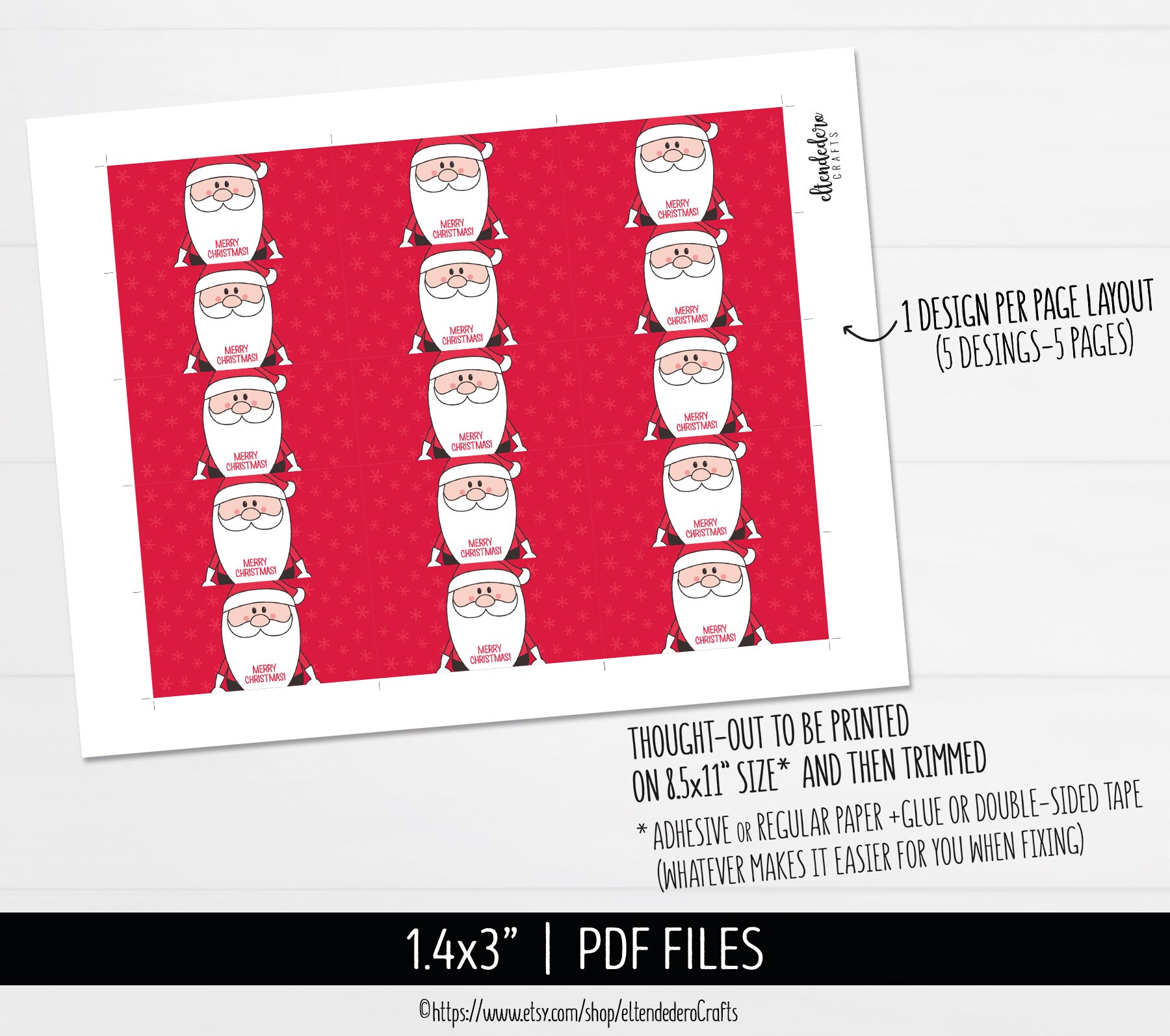 PRINTABLE Christmas Mini Candy Bar Wrappers. Classroom Mini Chocolate