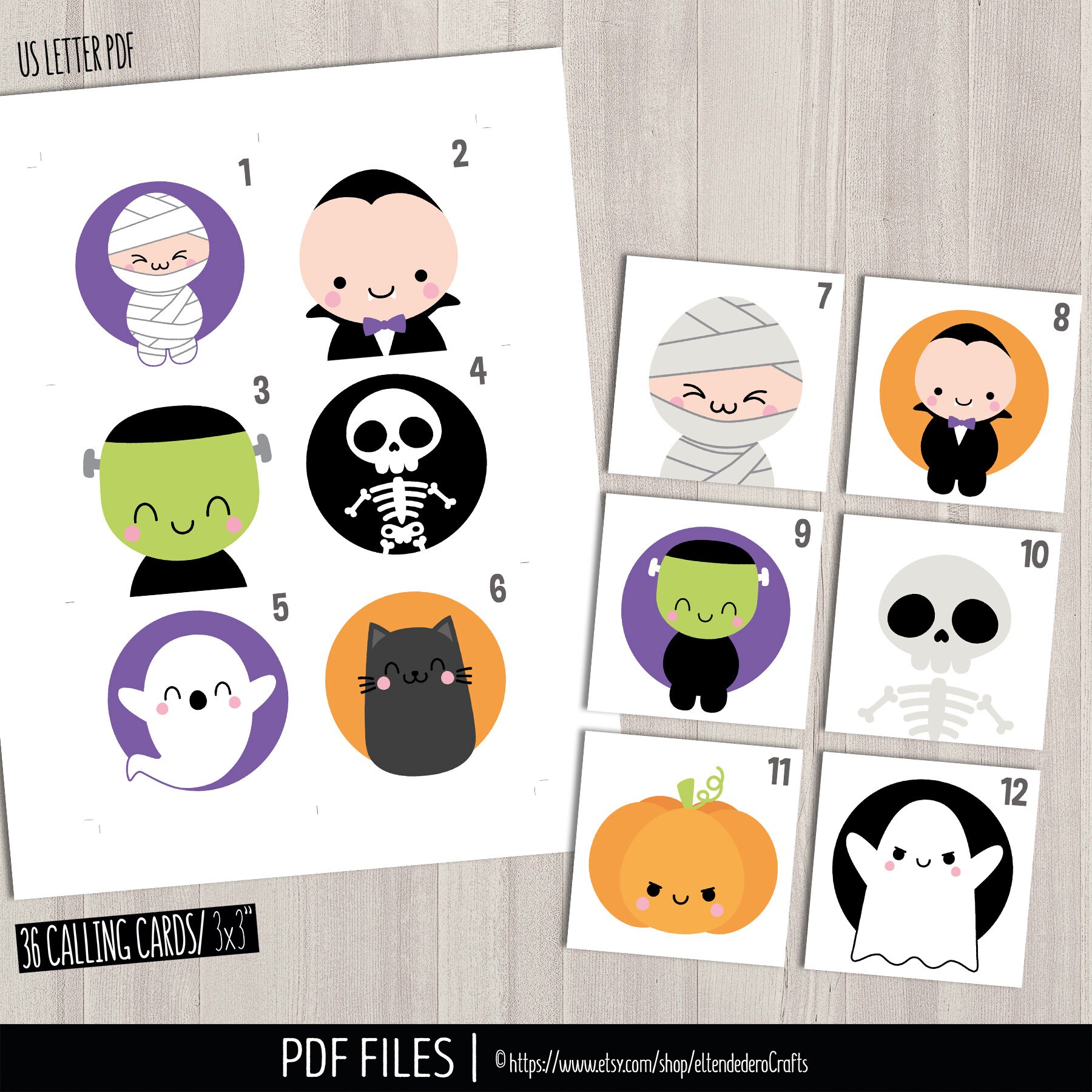 PRINTABLE Halloween Bingo Halloween Games for Kids. School - Etsy
