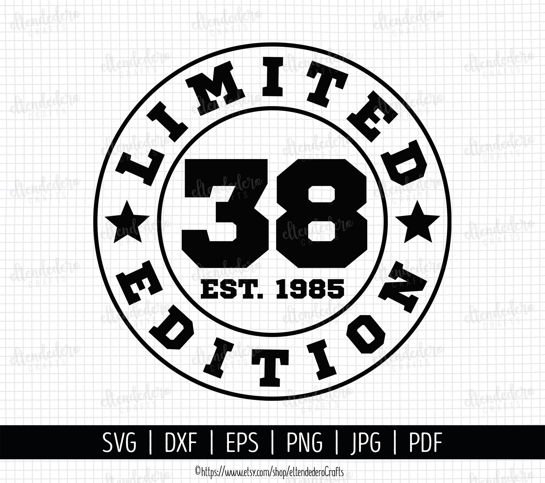 Thirty-Eight Est 1985 SVG. 38th Cutting - Etsy Schweiz