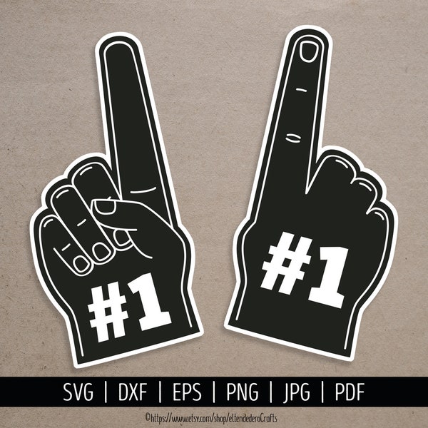 Foam Finger Team Svg Etsy