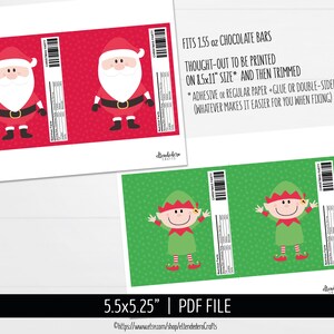 PRINTABLE Christmas Chocolate Bar Wrappers. Kids Classroom Treat Decor ...