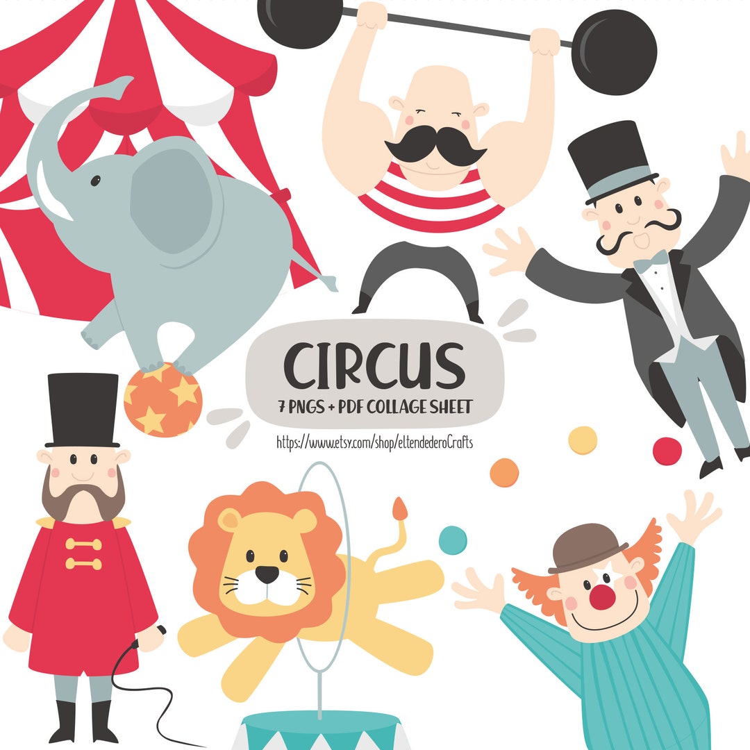 Circus Clipart PNG. Cute Kids Baby Carnival Images Clip Art. - Etsy