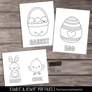 PRINTABLE Easter Coloring Pages. Toddlers Party Games Birthday Favor ...