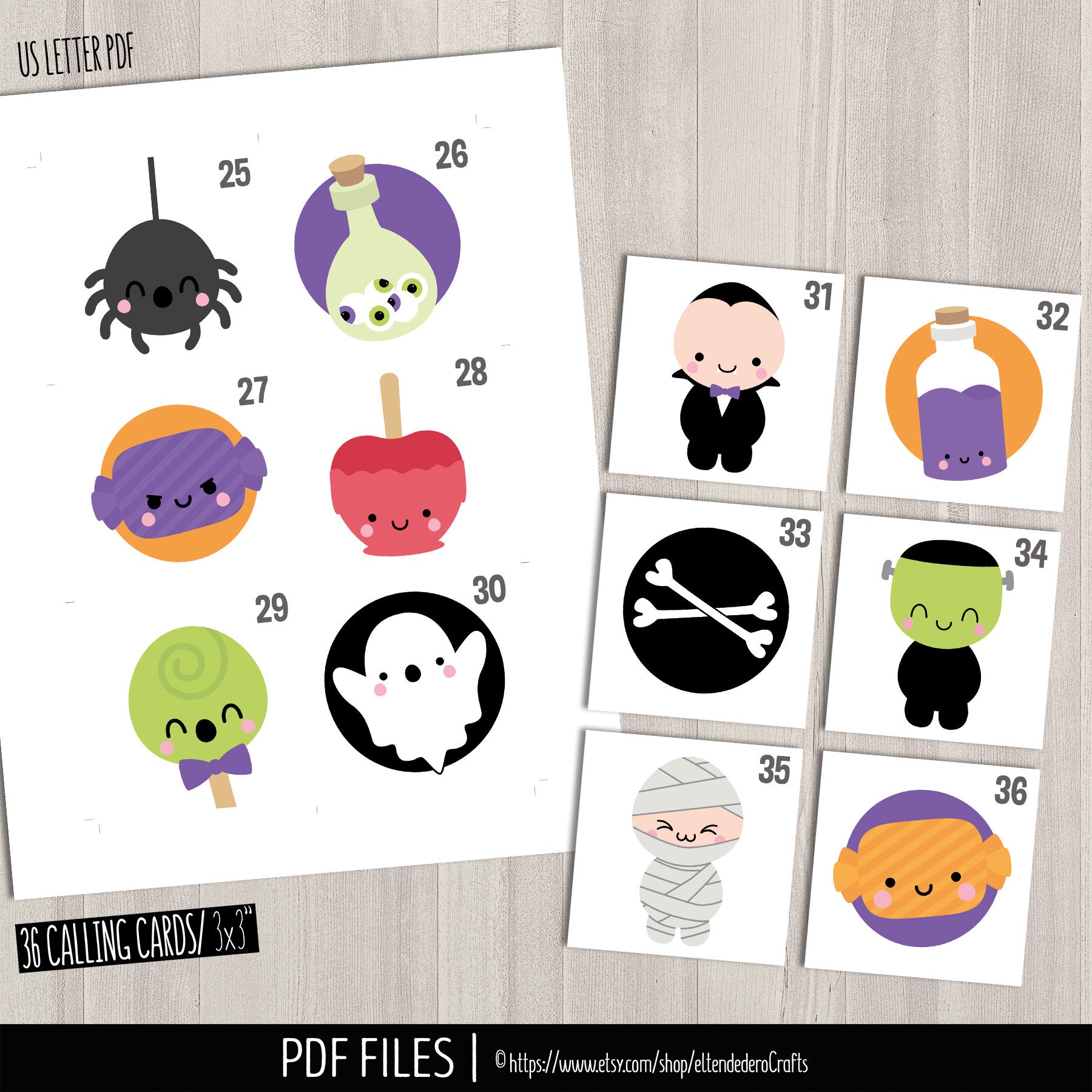 PRINTABLE Halloween Bingo Halloween Games for Kids. School - Etsy