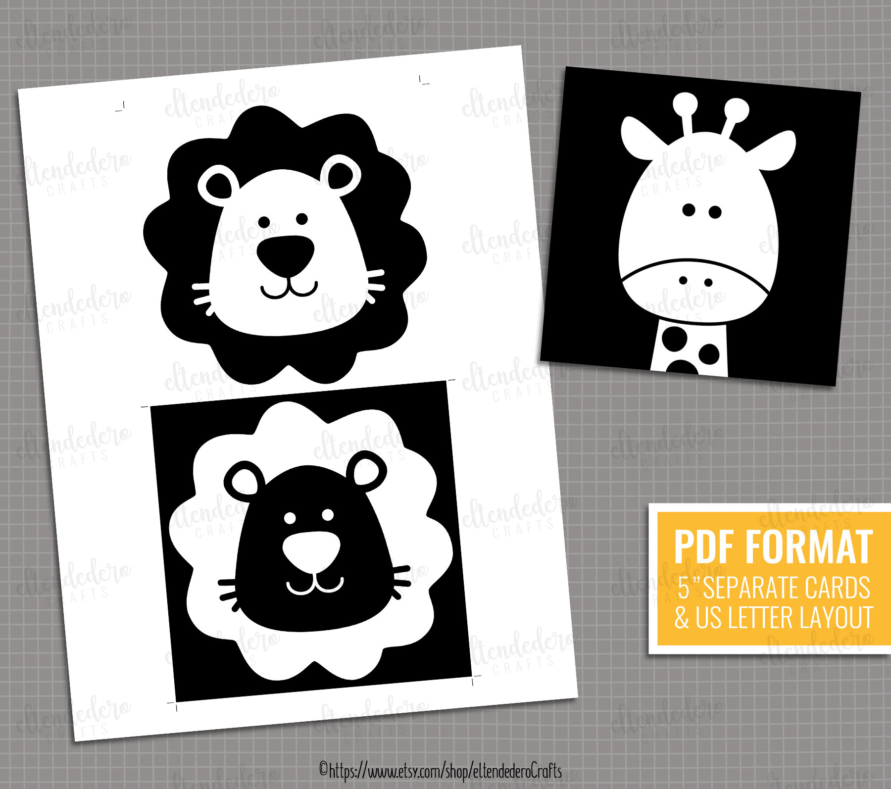 印刷可能な高コントラストのベビーカード。モノクロ感覚フラッシュ