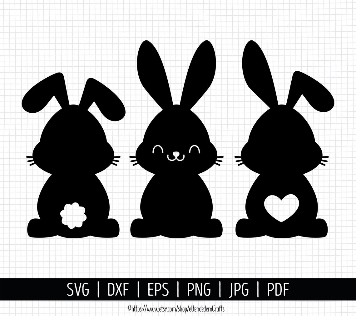 Bunny SVG. Cute Baby Easter Bunnies Clipart PNG. Rabbit - Etsy