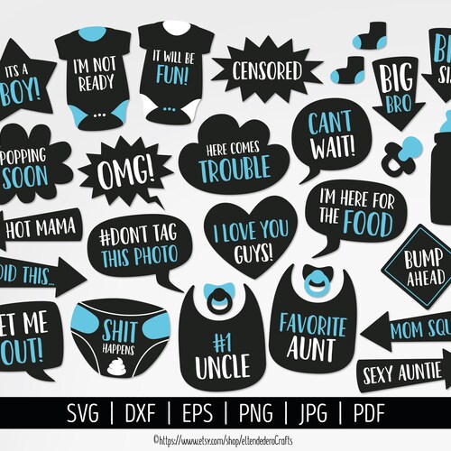 Baby Shower Photo Booth Props Printable Photo Booth Props Etsy Canada