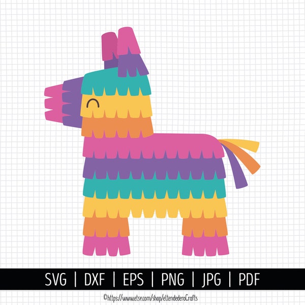 Pinata SVG. Fiesta Cinco de Mayo SVG. Kids Mexican Party PNG Clipart Traditional Mexico Donkey Pinata Cut Files. Vector Cutting Machine File