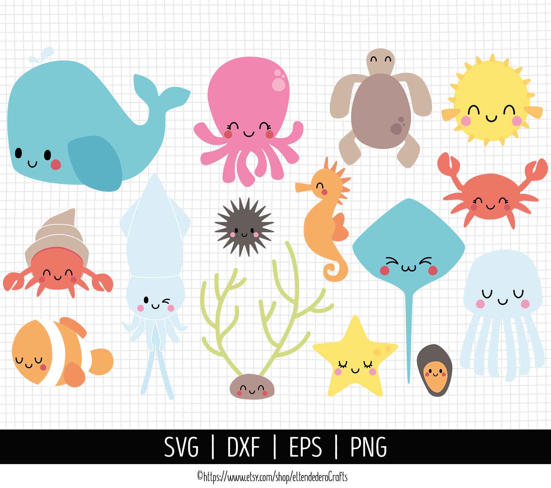 Under the Sea SVG Bundle. Cartoon Sea Animals Cut Files. Cute - Etsy Under the Sea SVG Bundle. Cartoon Sea Animals Cut Files. Cute - Etsy