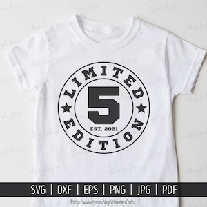 2021年5月SVG。5周年記念シャツベクターカッティングマシン。5周年記念限定バッジカットファイルシルエットCricutダウンロード