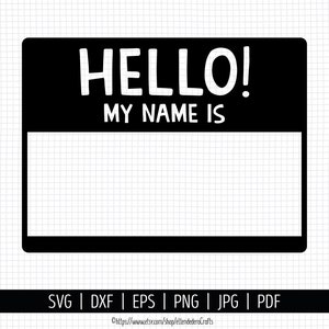 Download Hello My Name Is Svg Baby Name Tag Cut Files Newborn Sign Etsy