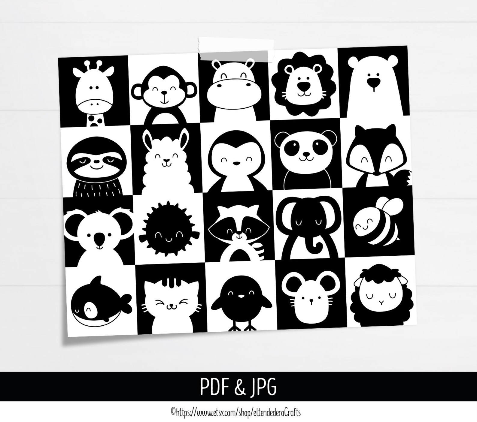 PRINTABLE High Contrast Baby Cards Wall Art. Monochrome | Etsy