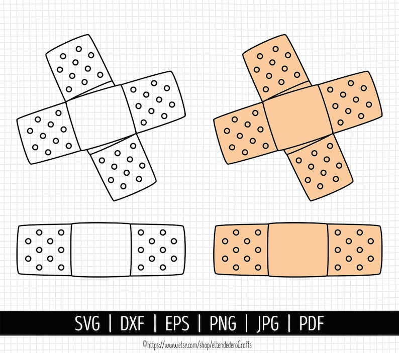 Download Bandaid SVG. Bandage Cut Files. Band Aid Vector Kids | Etsy