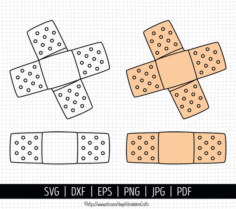 Download Bandaid SVG. Bandage Cut Files. Band Aid Vector Kids | Etsy