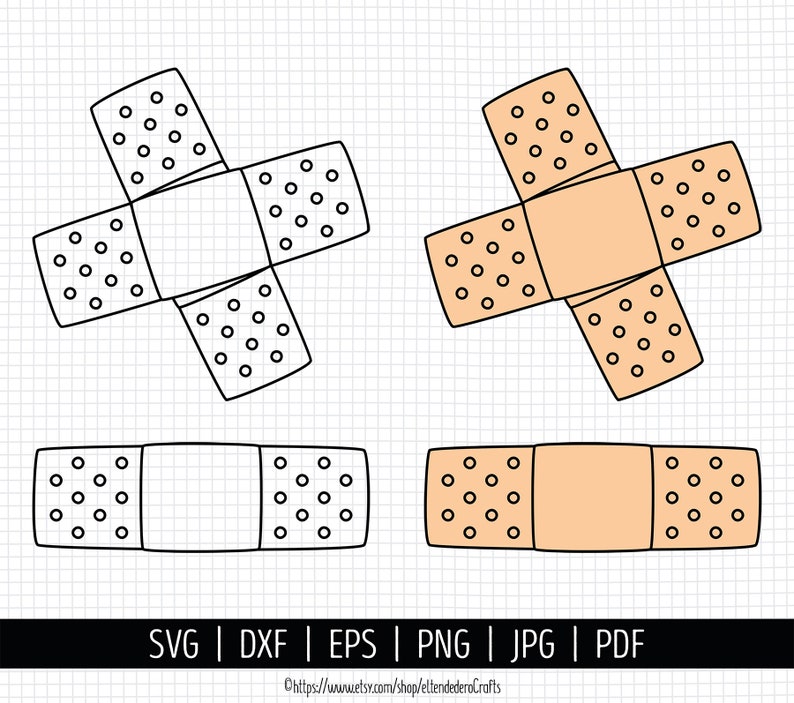 Download Bandaid SVG. Bandage Cut Files. Band Aid Vector Kids | Etsy