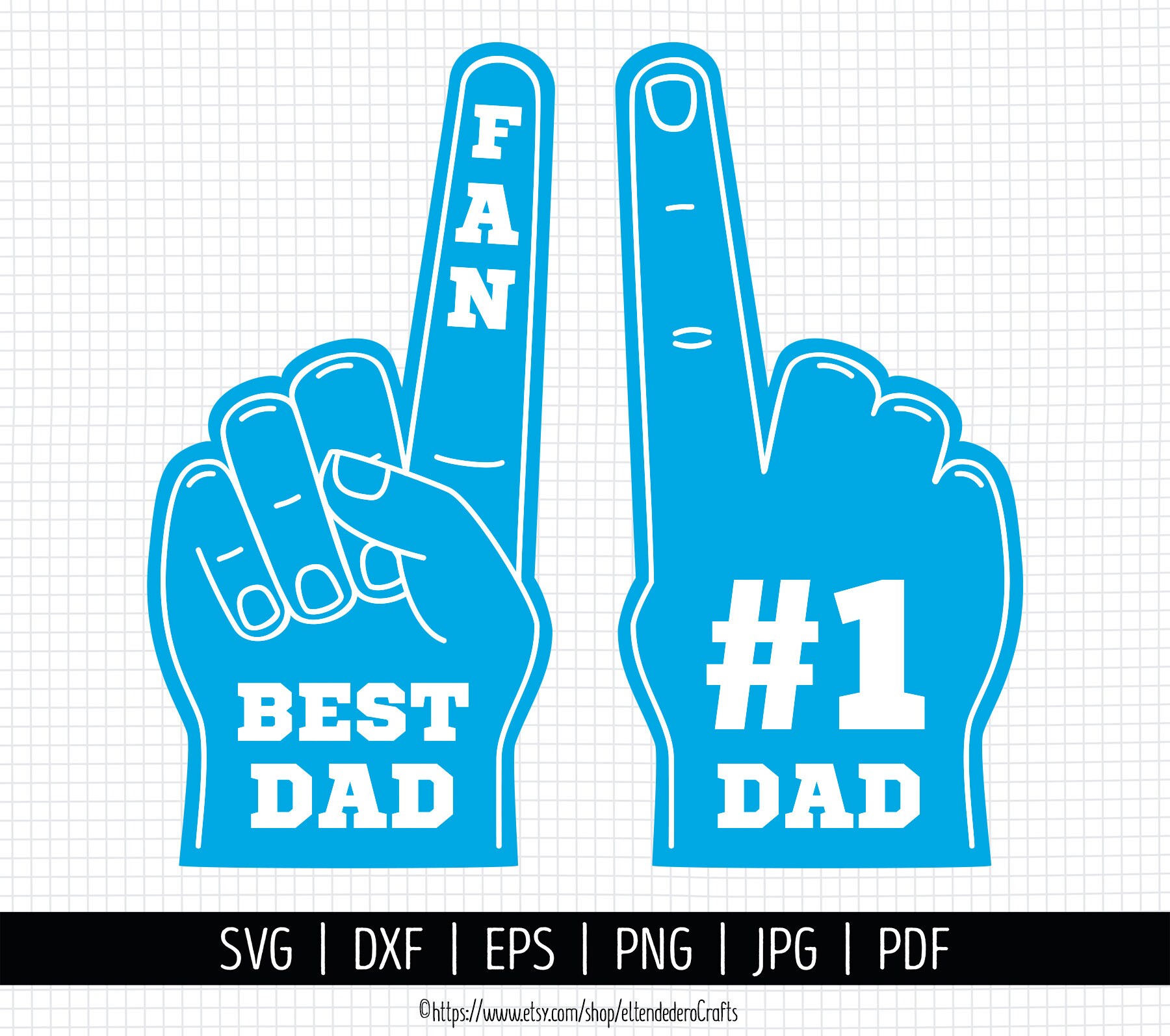 Number 1 Dad Fan Finger SVG. Father’s Day Photo Props. - Etsy Australia
