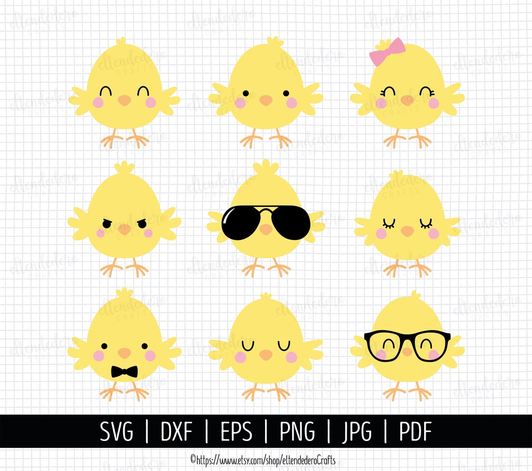 Pollolin Svg SVG Pollitos. Archivos Corte Pollos Pascua Infantil. Clipart - Etsy México