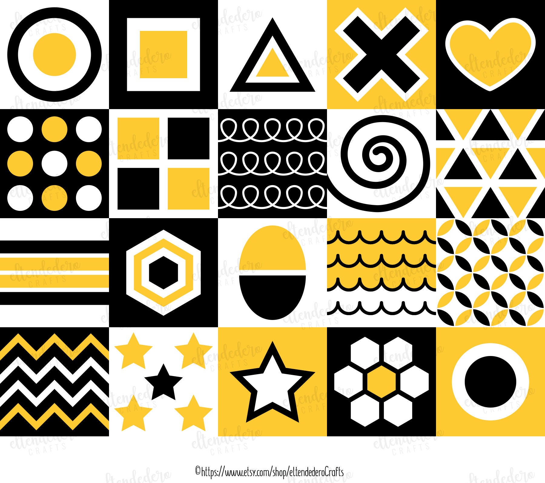 Black And White Geometric Shapes For Infants