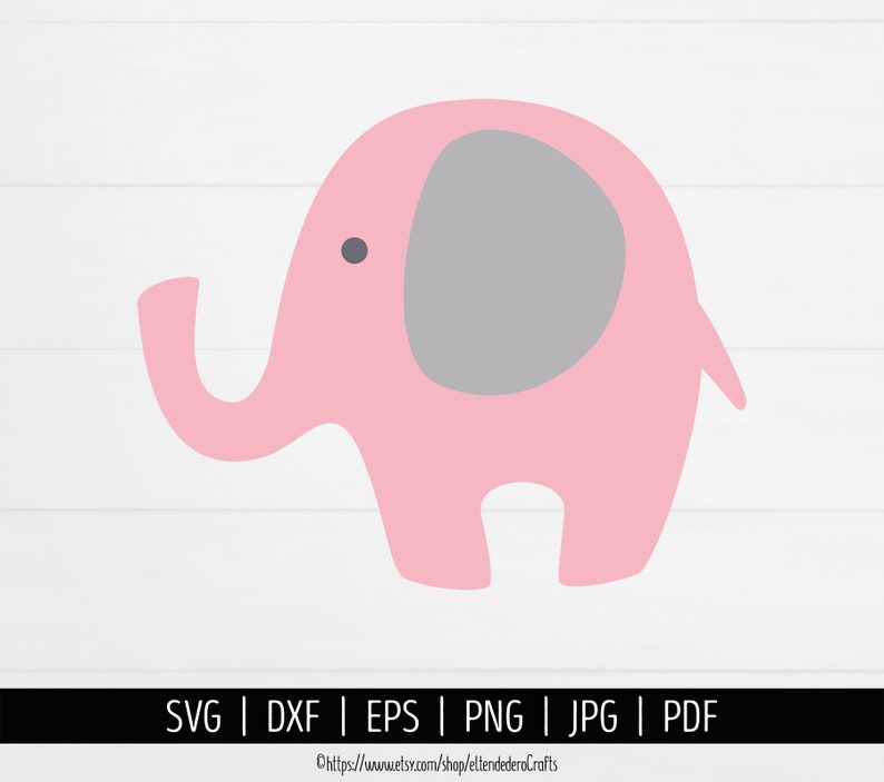 Elephant SVG. Nursery SVG Bundle Clipart Cut Files. Pink Grey | Etsy