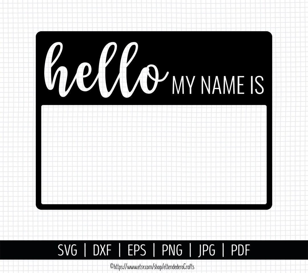 Hello My Name is SVG. Baby Name Tag Cut Files. Newborn Sign, Baby Photo
