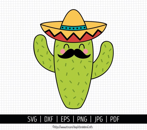 Cactus SVG. Fiesta Cinco De Mayo Cut Files. Mexican Party SVG, Cactus With  Sombrero Mustache PNG Clipart. Shirt Vector Cutting Machine Files - Etsy  Israel
