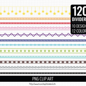 Doodle Dividers PNG Clipart. Colorful Hand Drawn Dividers Bundle ...