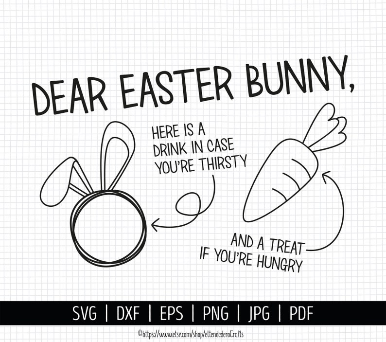 Download Easter Bunny Tray SVG. Carrots for the Easter Bunny ...