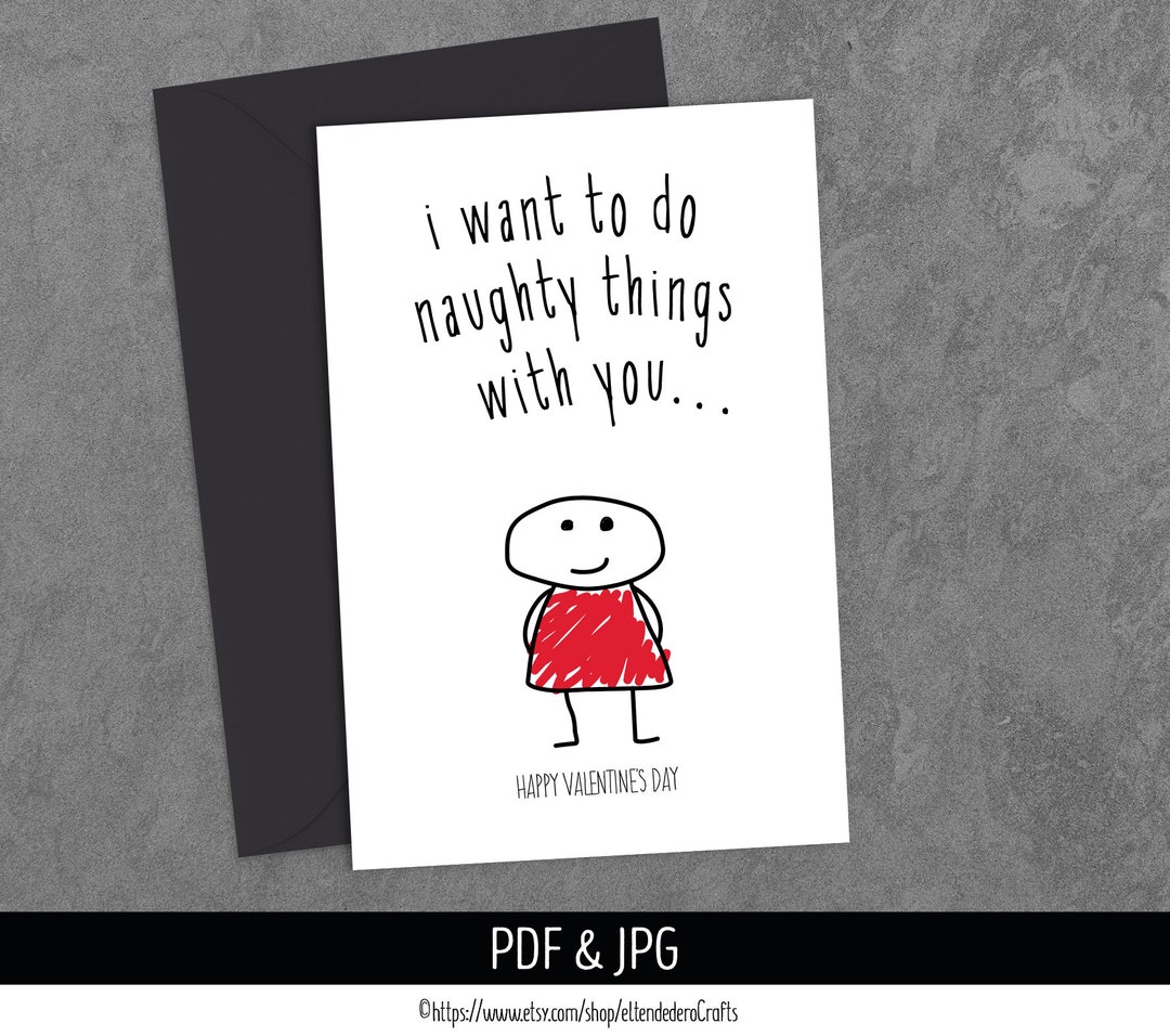 Printable Naughty Valentines Day Card
